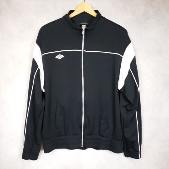 Umbro black zippered athletic jacket men's size L - Picture 1 of 4
